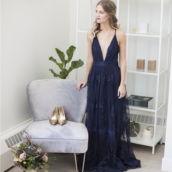 Luxxel Haley Deep Blue Maxi Dress - Picture 5 of 11